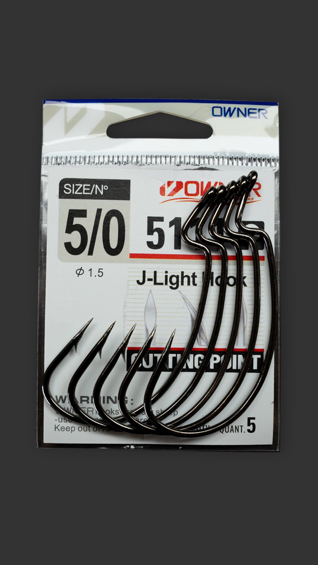 Owner EWG Hooks 5/0 [5 pack]